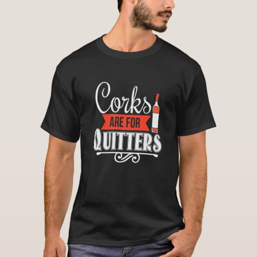 コルクはワインを冷やす Tシャツ (正面)