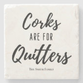 コルクは震える |おもしろいワインギフト |ワイン ストーンコースター (正面)