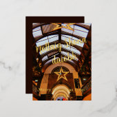 コルクイングリッシュマーケットフォイルのクリスマスカード 箔シーズンポストカード (正面/裏面)