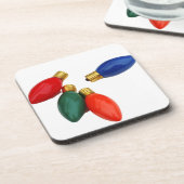 コルクコースターのクリスマス電球セット コースター (左側)