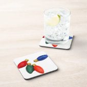 コルクコースターのクリスマス電球セット コースター (右側)