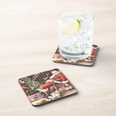 コルクコースターの疲れたサンタセット コースター (右側)