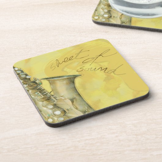 コルクコースターの音のシート コースター (左側)