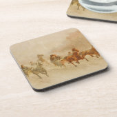 コルクコースターの1馬オープンそりのレースセット コースター (左側)