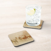 コルクコースターの1馬オープンそりのレースセット コースター (右側)