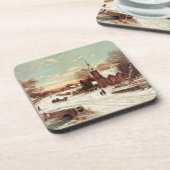 コルクコースター「クリスマスイブ」 コースター (左側)