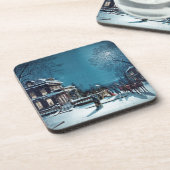 コルクコースター「クリスマスイブ」 コースター (左側)