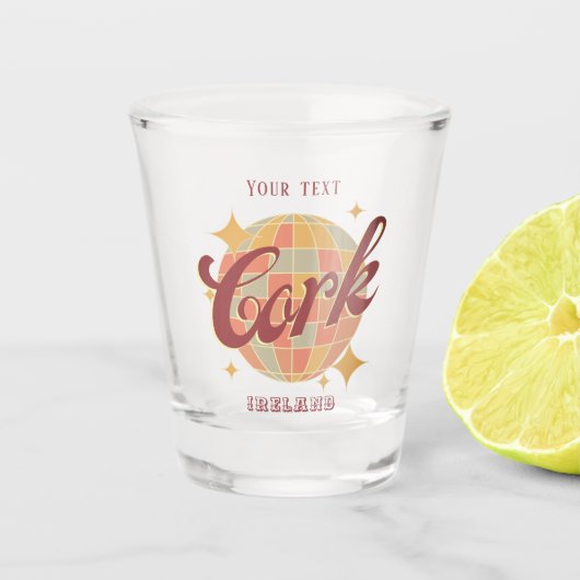コルクシティアイルランドレトロギフトドライブ ショットグラス (正面)