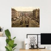 コルクシティアイルランド19世紀の通りシーン ポスター (ホームオフィス)