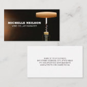 コルクスクリューインワインボトル 名刺 (正面/裏面)