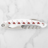 コルクスクリューボトルオープナーフローラレッドローズ ソムリエナイフ (正面)