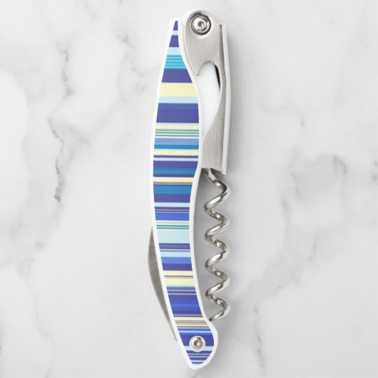 コルクスクリューボトルオープナーブルーストライプ ソムリエナイフ (裏面)
