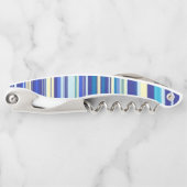 コルクスクリューボトルオープナーブルーストライプ ソムリエナイフ (正面)