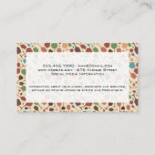 コルクスクリューロゴ |ワイングラスのパターン 名刺 (裏面)