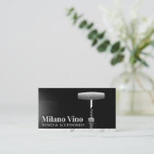 コルクスクリューワインボトル 名刺 (スタンド正面)