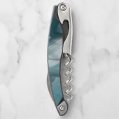 コルクスクリュー抽象芸術トレンドインテリアデコールブルー海 ソムリエナイフ (裏面)