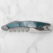 コルクスクリュー抽象芸術トレンドインテリアデコールブルー海 ソムリエナイフ (裏面)