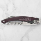 コルクスクリュー結婚式の引き出物サンキューコークスウェイター ソムリエナイフ (裏面)