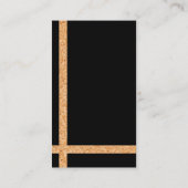 コルクストライプのアクセント/黒/バリエーション 名刺 (裏面)