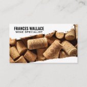 コルクス |ワイングラスとボトル 名刺 (正面)