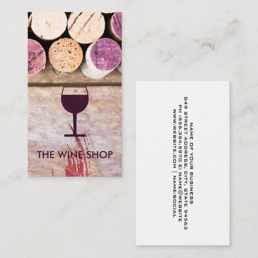 コルクス |ワイングラス 名刺 (正面/裏面)