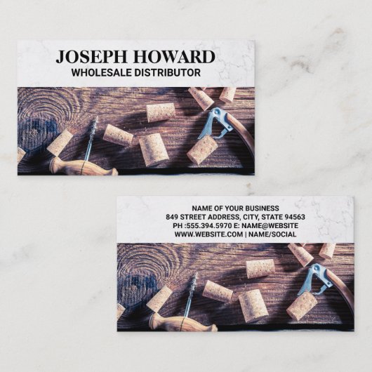 コルクス |木製テーブル名刺 名刺 (正面/裏面)