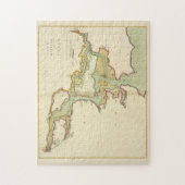 コルクハーバーアイルランドのヴィンテージの地図(1702) ジグソーパズル (縦)