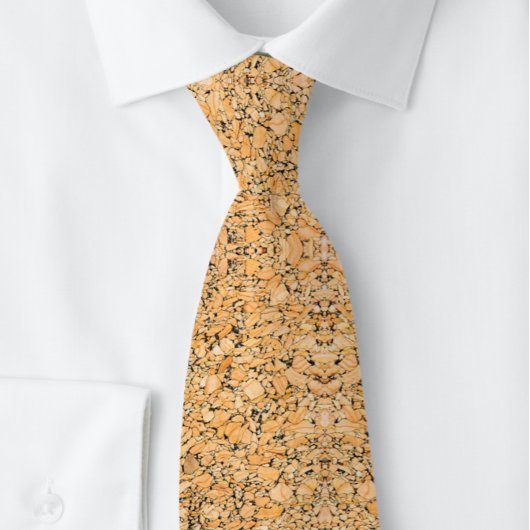 コルクパターンピーチオレンジ ネクタイ