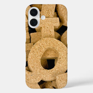 コルクブロック文字 iPhone 16ケース