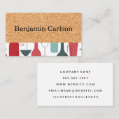 コルクプリント | ワイングラスボトル 名刺 (正面/裏面)