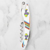 コルクボトルオープナストライプー魚 ソムリエナイフ (正面)