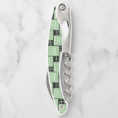 コルクボトルオープナーグリーンとブラック ソムリエナイフ (裏面)