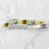 コルクボトルオープナーヒマワリ蝶フローラ ソムリエナイフ (裏面)