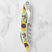 コルクボトルオープナーヒマワリ蝶フローラ ソムリエナイフ (裏面)