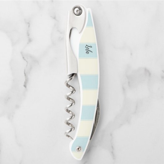 コルクボトルオープナービエージブルーストライプ ソムリエナイフ (正面)