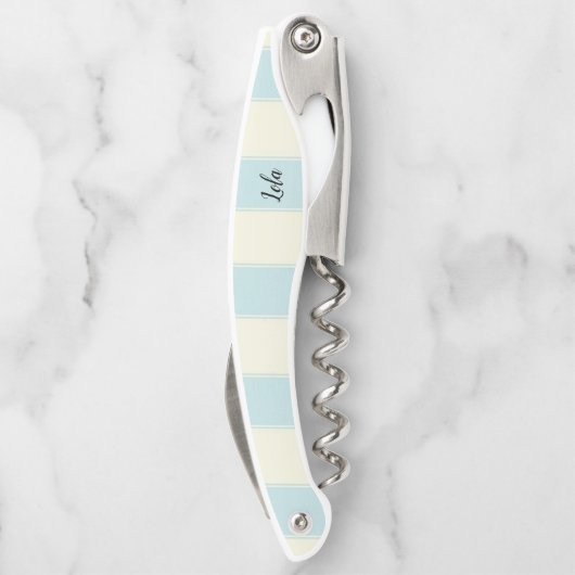 コルクボトルオープナービエージブルーストライプ ソムリエナイフ (裏面)