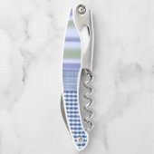 コルクボトルオープナーブルーとホワイト ソムリエナイフ (裏面)