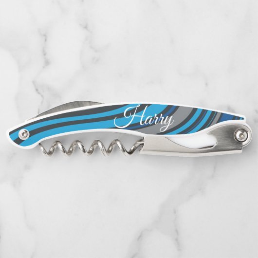 コルクボトルオープナーブルーブラック ソムリエナイフ (裏面)