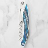 コルクボトルオープナーブルーブラック ソムリエナイフ (正面)