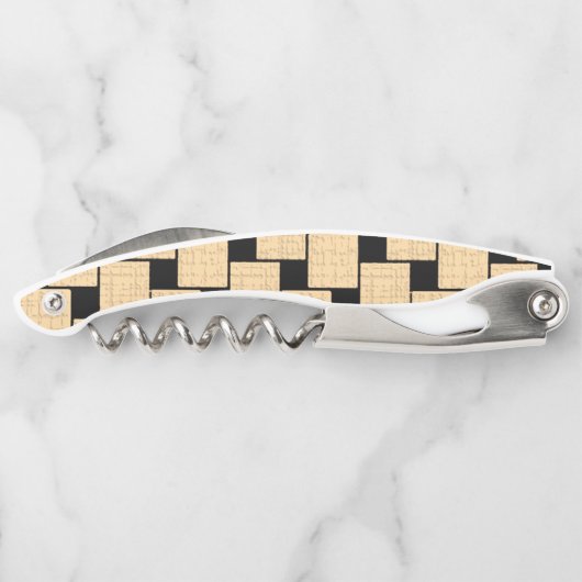 コルクボトルオープナーベージュアンドブラック ソムリエナイフ (裏面)