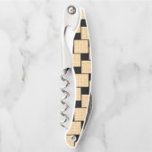 コルクボトルオープナーベージュアンドブラック ソムリエナイフ (正面)