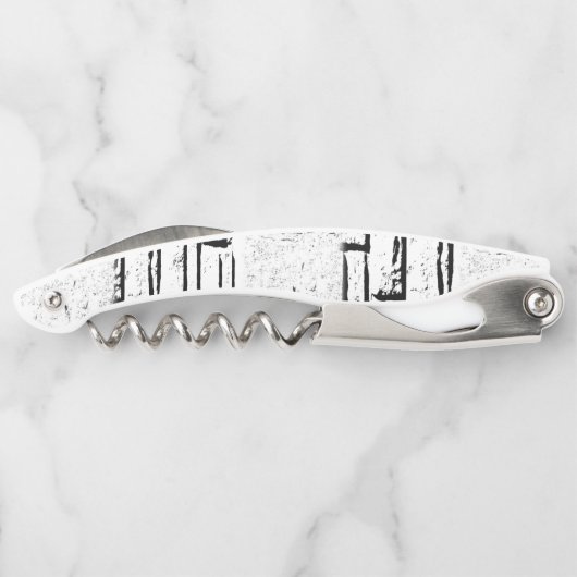 コルクボトルオープナーホワイトとブラック ソムリエナイフ (裏面)