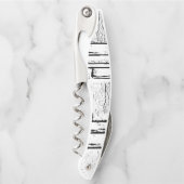 コルクボトルオープナーホワイトとブラック ソムリエナイフ (正面)