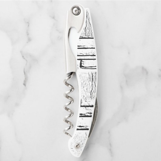 コルクボトルオープナーホワイトとブラック ソムリエナイフ (正面)