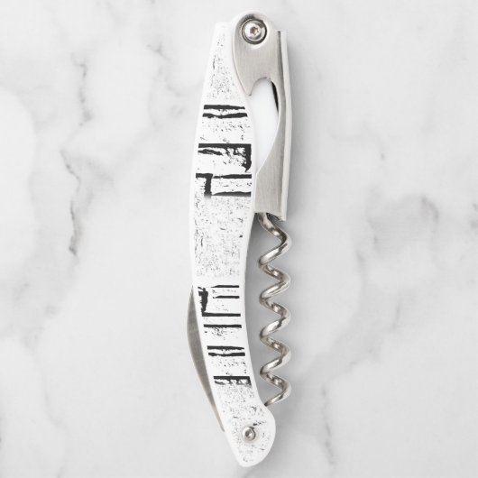 コルクボトルオープナーホワイトとブラック ソムリエナイフ (裏面)