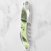 コルクボトルオープナー猫ネコ子猫グリーン ソムリエナイフ (裏面)