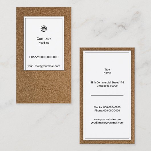 コルクボード名刺 名刺 (正面/裏面)