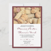 コルクワインをテーマにした結婚式招待状 招待状 (正面)