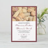 コルクワインをテーマにした結婚式招待状 招待状 (スタンド正面)
