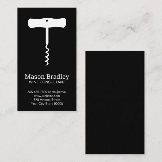 コルクワインオープナー 名刺 (正面/裏面)